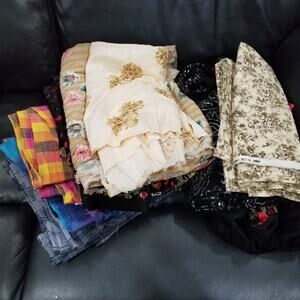 Lot of fabric 10 scrap mixed pieces  lot no.  1.1903